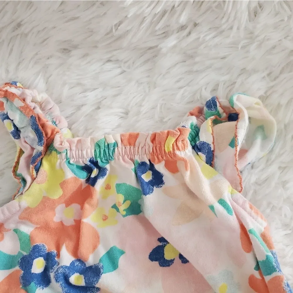 Carter's Girl's Size 9M Spring Floral Romper
